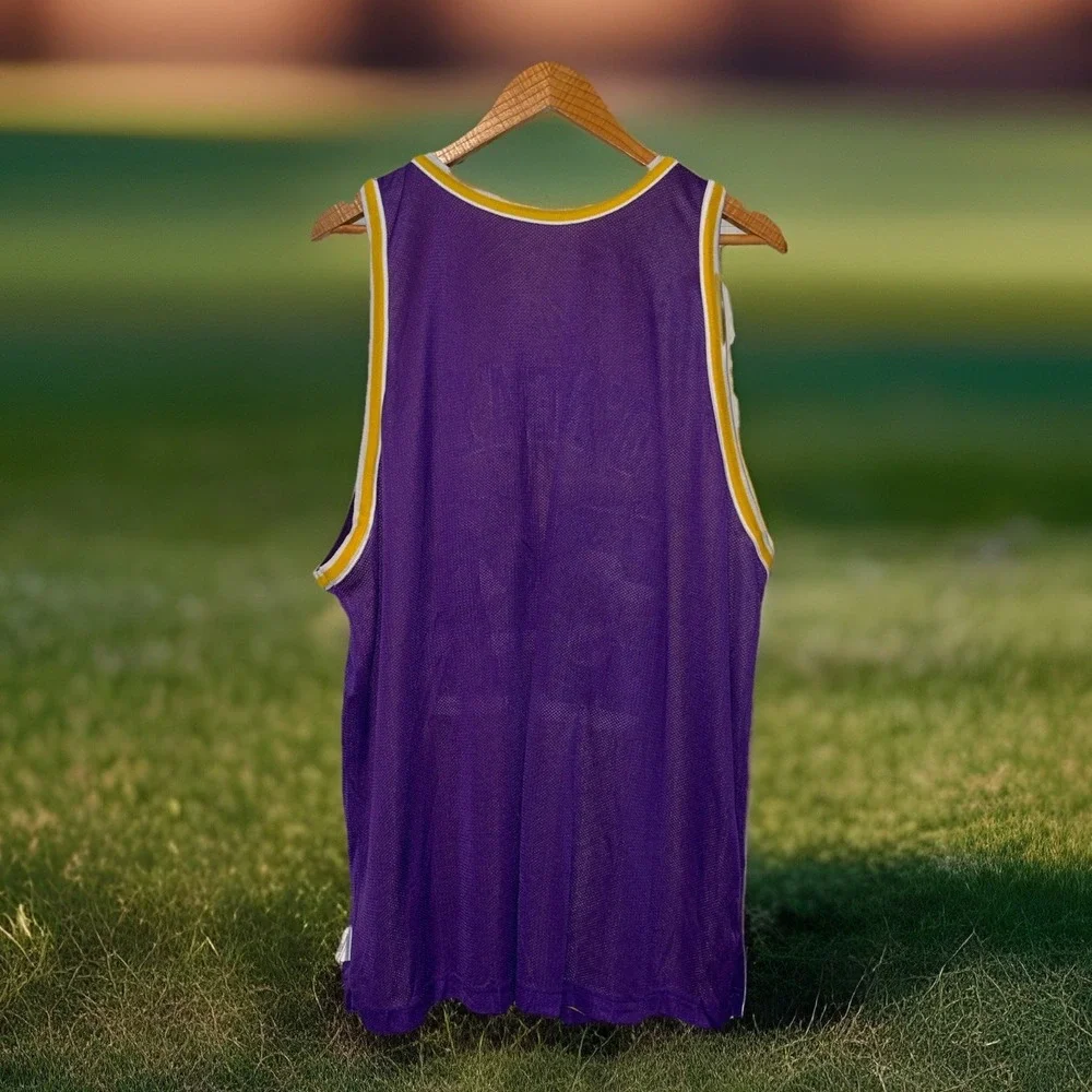 VTG Champion 34‎ Shaquille O'Neil Reversible La Lakers Basketball Jersey Sz. 48